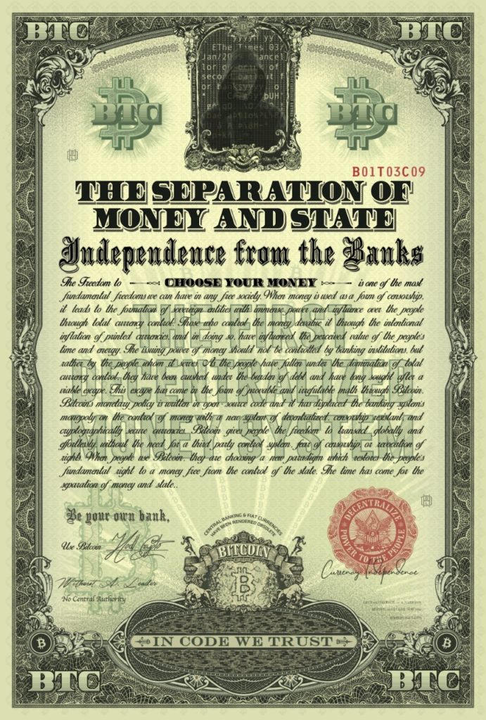 bitcoin kopen separation money bank state